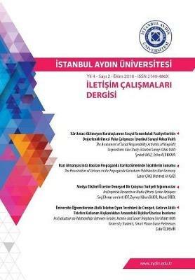 Istanbul Aydin Universitesi: Iletisim Calismalari Dergisi - cover