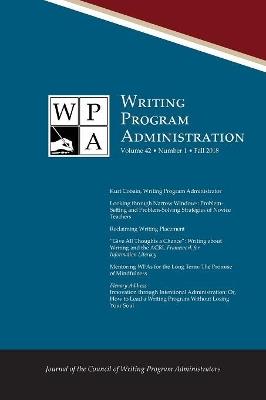 Wpa: Writing Program Administration 42.1 (Fall 2018) - cover