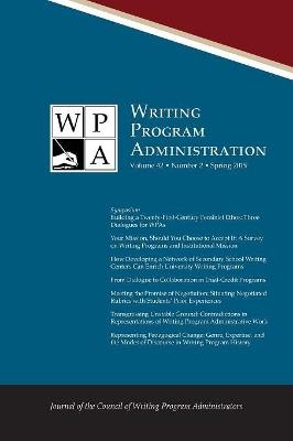 Wpa: Writing Program Administration 42.2 (Spring 2019) - cover