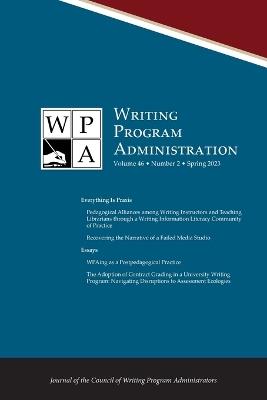 Wpa: Writing Program Administration 46.2 (Spring 2023) - cover