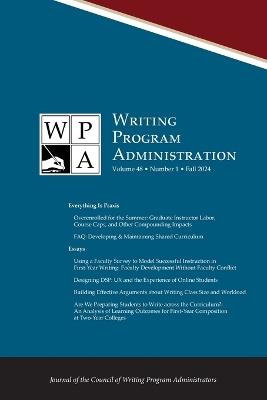 Wpa: Writing Program Administration 48.1 (Fall 2024) - cover