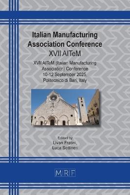 Italian Manufacturing Association Conference: XVII AITeM - cover
