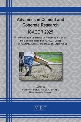 Advances in Cement and Concrete Research: Icaccr 2025 - cover