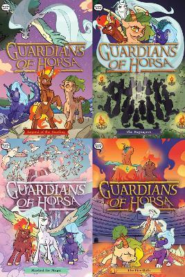 Guardians of Horsa Graphic Novel Collected Set: Legend of the Yearling; The Naysayers; Marked for Magic; The Fire Oath - Roan Black - cover