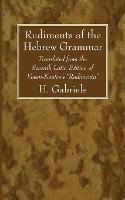 Rudiments of the Hebrew Grammar - C H Vosen,Franz Kaulen - cover