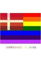 COPENHAGEN DENMARK Gay pride flag blank journal: DENMARK Gay pride flag blank journal