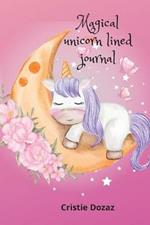 Magical unicorn lined journal