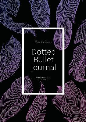 Dotted Bullet Journal: Medium A5 - 5.83X8.27 (Purple Feathers) - Blank Classic - cover