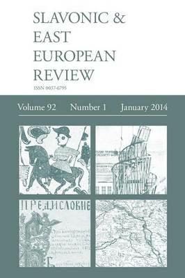 Slavonic & East European Review (92: 1) January 2014 - cover