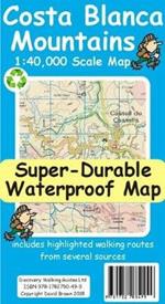 Costa Blanca Mountains Tour and Trail Super Durable Map