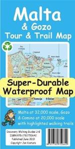 Malta and Gozo Tour and Trail Super-Durable Map