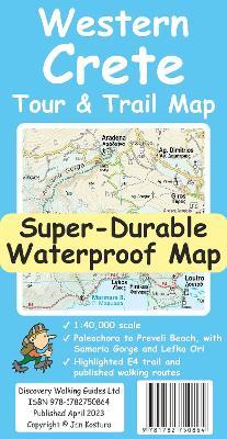 Western Crete Tour & Trail Super-Durable Map - Jan Kostura - cover