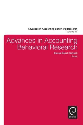 Advances in Accounting Behavioral Research - cover