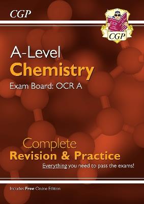 A-Level Chemistry: OCR A Year 1 & 2 Complete Revision & Practice with Online Edition - CGP Books - cover