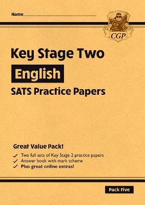 KS2 English SATS Practice Papers: Pack 5 - for the 2025 tests (with free Online Extras) - CGP Books - cover