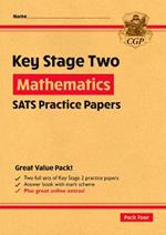 KS2 Maths SATS Practice Papers: Pack 4 - for the 2025 tests (with free Online Extras)