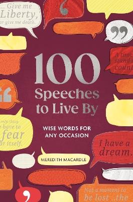 100 Speeches to Live By: Wise Words for Any Occasion - Meredith MacArdle - cover
