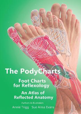 The PodyCharts foot charts for reflexology: An atlas of reflected anatomy - Annie Trigg,Sue Alma Evans - cover