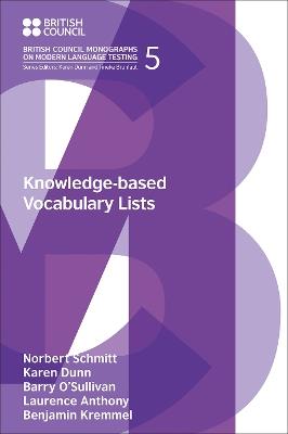 Knowledge-Based Vocabulary Lists - Norbert Schmitt,Karen Dunn,Barry O'Sullivan - cover
