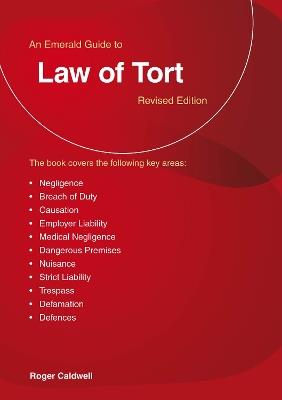 An Emerald Guide to The Law of Tort - Roger Caldwell - cover