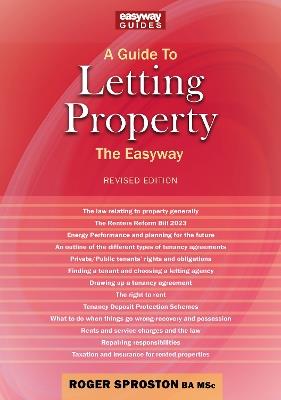 A Guide to Letting Property: Revised Edition - 2024 - Roger Sproston - cover