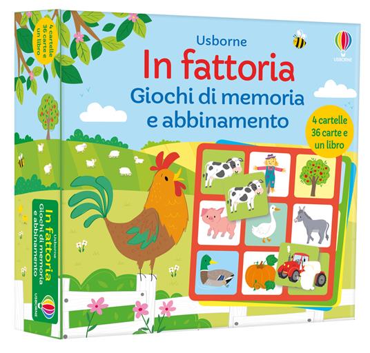 In fattoria. Giochi di memoria e abbinamento. Con cartelle. Con Carte - copertina