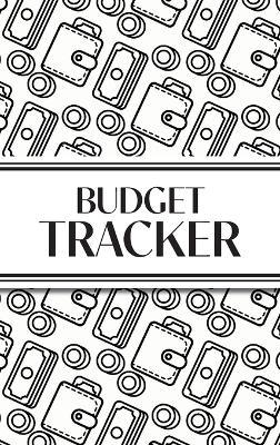 Budget Tracker (White and Black Money Outlines): 6"x9" Hardcover Monthly Finance Organizer for Expenses, Savings, and Debt; Manage Your Money Notebook - Revive Stationery - cover