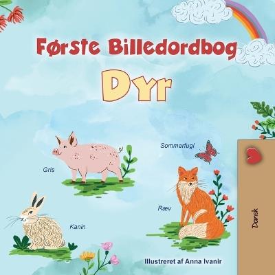 First Picture Dictionary - Animals (Danish Children's Book) - Kidkiddos Books - cover