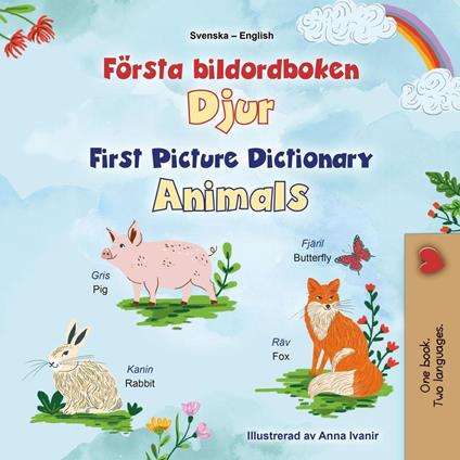 Första bildordboken Djur First Picture Dictionary Animals - KidKiddos Books - ebook