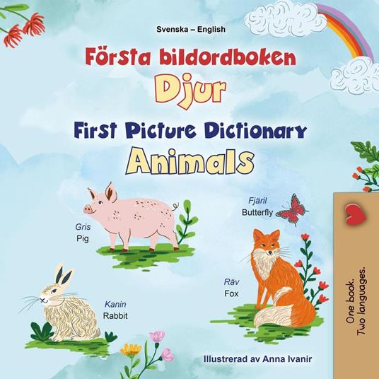 Första bildordboken Djur First Picture Dictionary Animals - KidKiddos Books - ebook