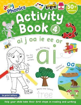 Jolly Phonics Activity Book 4: in Print Letters (American English edition) - Sara Wernham,Sue Lloyd - cover