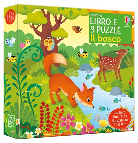 Il bosco. Ediz. a colori. Con 3 puzzle - Sam Taplin - copertina