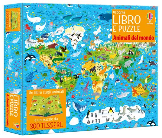 Animali del mondo. Ediz. a colori. Con puzzle da 300 tessere - Kirsteen Robson,Sam Smith - copertina