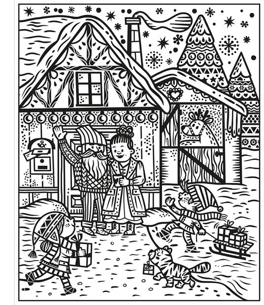 Il villaggio di Babbo Natale. Ediz. a colori. Con pennello - Abigail Wheatley - 2