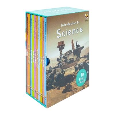 Children Introduction To Science For Beginners (Series 1) 10 Hardback Book collection Set: (Astronomy, Electricity, Food Chains, Forces And Motion, Heat, Natural Resources, Living In Space, Storms, Sun, Moon And Stars, Volcanoes) - Jasmine Brooke - cover