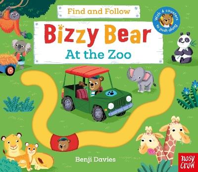 Bizzy Bear: Find and Follow At the Zoo - cover