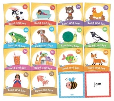 Jolly Phonics Read and See, Pack 1: in Precursive Letters (British English edition) - Sue Lloyd,Sara Wernham - cover