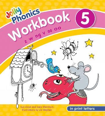 Jolly Phonics Workbook 5: in Print Letters (American English edition) - Sue Lloyd,Sara Wernham - cover