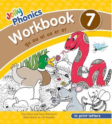 Jolly Phonics Workbook 7: In Print Letters (American English edition) - Sue Lloyd,Sara Wernham - cover