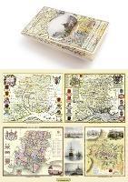 Hampshire 1610 - 1836 - Fold Up Map that features a collection of Four Historic Maps, John Speed's County Map 1611, Johan Blaeu's County Map of 1648, Thomas Moules County Map of 1836 and a Plan of Winchester 1805 by Cole and Roper. The maps also feature three historic views from the 1840's, Gosport, Men of War at Spithead and The Saluting Platform at Portsmouth.