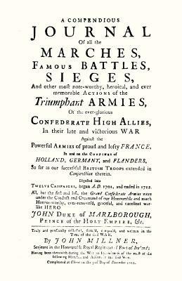 Compendious Journal of All the Marches Famous Battles & Sieges (of Marlborough) - John Millner - cover