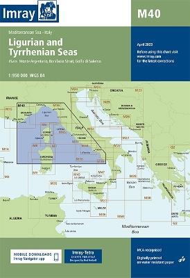 Imray Chart M40: Ligurian and Tyrrhenian Sea - Imray - cover