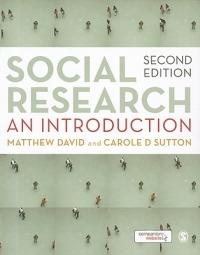 Social Research: An Introduction - Matthew David,Carole Sutton - cover