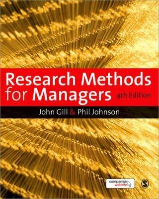 Research Methods for Managers - John Gill,Phil Johnson - cover