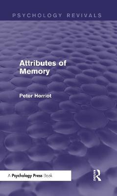 Attributes of Memory - Peter Herriot - cover