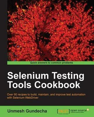 Selenium Testing Tools Cookbook - Unmesh Gundecha - cover