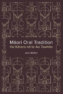 Maori Oral Tradition - Mcrae Jane - cover