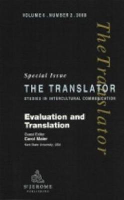 Evaluation and Translation: Special Issue of "The Translator" - Carol Maier - cover