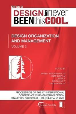 Proceedings of ICED'09, Volume 3, Design Organization and Management - cover