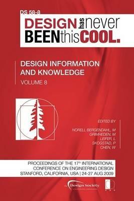Proceedings of ICED'09, Volume 8, Design Information and Knowledge - cover